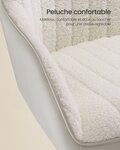 Chaise de bureau avec surface en tissu velours fauteuil pivotant siège ergonomique rembourrage en mousse hauteur réglable beige 12_0004852