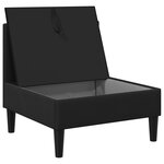 vidaXL Canapé central avec rangement Noir Velours