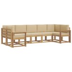 vidaXL Ensemble de canapés d'extérieur 7 pc Blanc et Beige