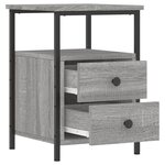 vidaXL Tables de chevet 2 Pièces sonoma gris 34x35 5x50cm bois ingénierie