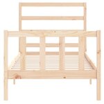 vidaXL Cadre de lit avec tête de lit 90x200 cm bois massif