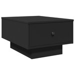 vidaXL Table basse noir 60x45x31 cm bois d'ingénierie
