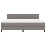 vidaXL Lit à ressorts avec matelas Taupe 200 x 200 cm tissu