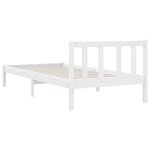 vidaXL Cadre de lit Blanc Bois de pin massif 100x200 cm