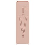 vidaXL Porte-parapluie Rose 15 5 x 15 5 x 49 cm Acier