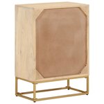 vidaXL Commode 55x30x76 cm bois massif de manguier et fer
