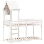 vidaXL Lit superposé sans matelas blanc 90x190 cm bois de pin massif