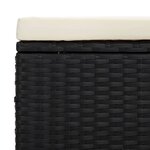 vidaXL Poufs avec coussins lot de 2 noir 40x30x40 cm résine tressée
