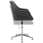 vidaXL Chaises pivotantes à manger lot de 2 gris foncé tissu