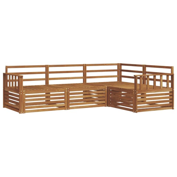 vidaXL Ensemble de canapés d'extérieur 4 Pièces Naturel