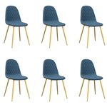 vidaXL Chaises à manger lot de 6 gris clair velours