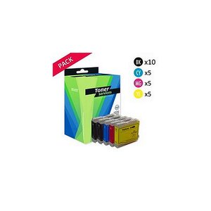 Compatible Brother LC970/LC1000VALBP Pack 25 cartouches Noir/couleurs