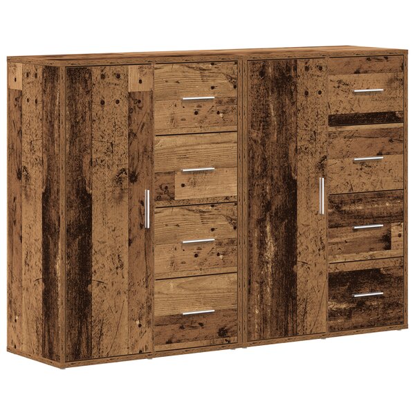 vidaXL Buffets 2 Pièces Bois Ancien 60x31x84 cm Panneau de Bois