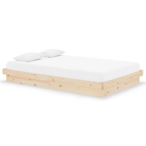 vidaXL Cadre de lit sans matelas bois massif