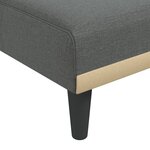 vidaXL Canapé-lit en forme de L gris foncé 255x140x70 cm tissu