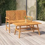 vidaXL Ensemble de salon de jardin 2 Pièces bois d'acacia solide