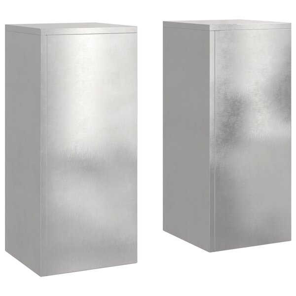 vidaXL Supports de Plantes d'Extérieur Pilier 2 Pièces 24x24x55 cm Acier Inoxydable