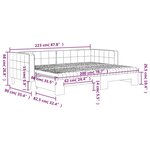 vidaXL Lit de jour avec gigogne et matelas gris clair 80x200cm velours