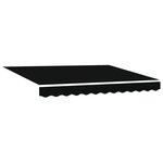 vidaXL Store Manuel Rétractable avec LED Noir 300x250 cm
