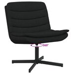 vidaXL Chaise tournante Noir Polyester Standard Pivotante