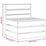 vidaXL Canapé palette de milieu de jardin bois de pin imprégné