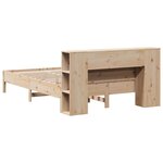vidaXL Lit bibliothèque sans matelas 140x200 cm bois massif de pin