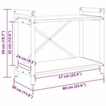 vidaXL Bibliothèque Chêne fumé 60 x 30 x 48.5 cm Bois d'ingénierie