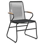 vidaXL Ensemble de salle à manger pour jardin 5 Pièces Noir Rattan PVC