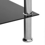 vidaXL Table d'appoint Transparent 45x50x45 cm Verre trempé