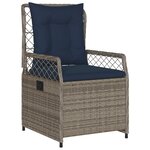 vidaXL Ensemble de salle à manger de jardin 7 pièces Gris Poly Rattan