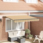 vidaXL Auvent Rétractable Jaune et Gris 250 x 200 cm tissu