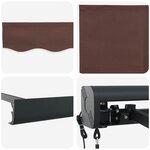 vidaXL Auvent rétractable automatique marron 500x300 cm