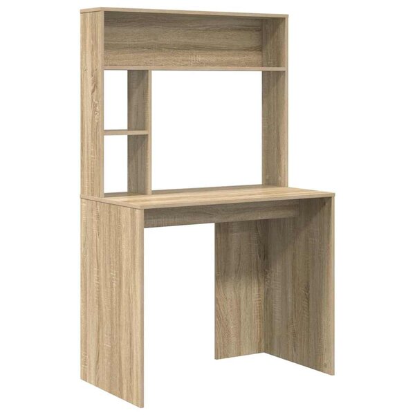 vidaXL Bureau Chêne sonoma 91 x 50 x 149 cm Bois d'ingénierie