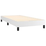 vidaXL Sommier à lattes de lit avec matelas et LED Blanc 100x200 cm