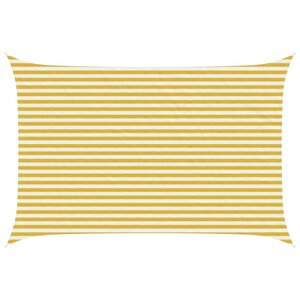 vidaXL Voile d'ombre 3 x 4 5 m HDPE Rectangulaire Jaune et blanc