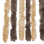 vidaXL Rideau anti-mouches marron foncé et beige 100x220 cm chenille