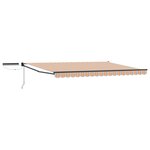 vidaXL Auvent rétractable électrique Bleu Orange Anthracite 4 × 3 m