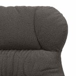 Fauteuil relaxant vidaXL en tissu curly laineux gris foncé