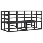vidaXL Mobilier de jardin avec coussin 2 Pièces Noir Aluminium