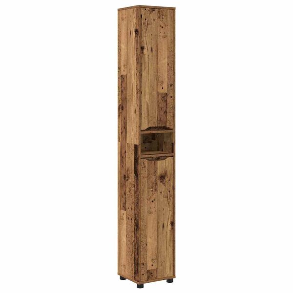 vidaXL Cabinet de salle de bain Bois Ancien 30 5 x 30 x 195 cm