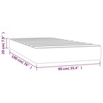 vidaXL Matelas de lit à ressorts ensachés Blanc 90x190x20cm Similicuir