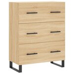 vidaXL Buffet haut Chêne sonoma 69 5x34x180 cm Bois d'ingénierie
