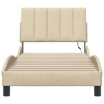 vidaXL Cadre de lit sans matelas Hanko crème 80x200 cm tissu