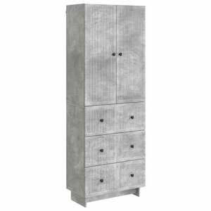 vidaXL Ensemble de Meubles 2 Pièces Gris béton 66 x 34 5 x 90 cm