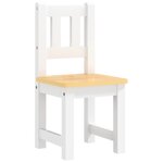 vidaXL Ensemble de table et chaises enfants 4 Pièces Blanc et beige MDF