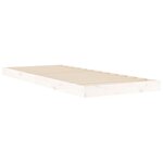 vidaXL Cadre de lit sans matelas blanc 75x190 cm bois de pin massif