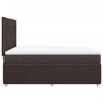 vidaXL Sommier à lattes de lit avec matelas Marron foncé 140x200 cm