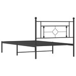 vidaXL Cadre de lit métal sans matelas avec tête de lit noir 107x203cm