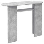 vidaXL Table console Gris béton 100 x 39 5 x 75 cm Bois d'ingénierie