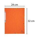 Chemise À Élastiques 3 Rabats Carte Lustrée 355g/m2 - Orange - X 50 - Exacompta